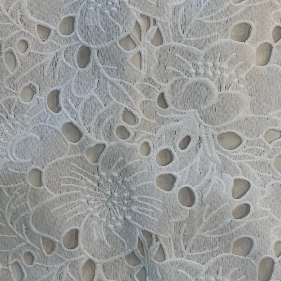 Banana Republic White Keyhole Midi Skirt Size 10 - Picture 2 of 10